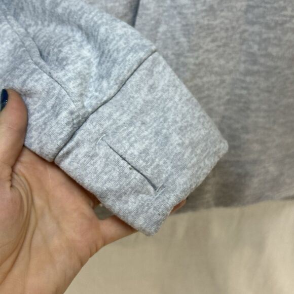 Ivory Ella womens Large pull over hooded sweatsirt gray Green Hoodie Elephant - Picture 4 of 7